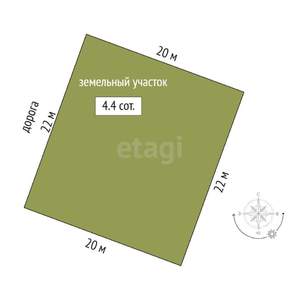 Дом 85м&sup2;, 1-этажный, участок 4 сот.  