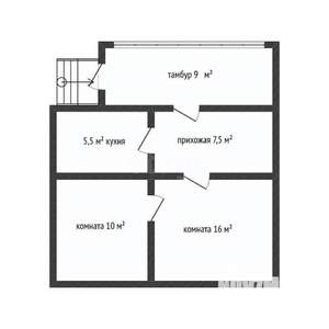 Дом 59м&sup2;, 1-этажный, участок 10 сот.  