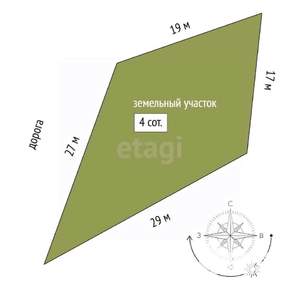 Дом 102м&sup2;, 1-этажный, участок 4 сот.  