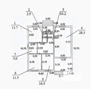 Дом 102м², 1-этажный, участок 4 сот.  