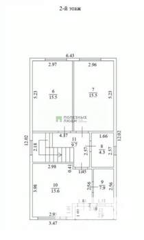 Дом 140м&sup2;, 2-этажный, участок 3 сот.  