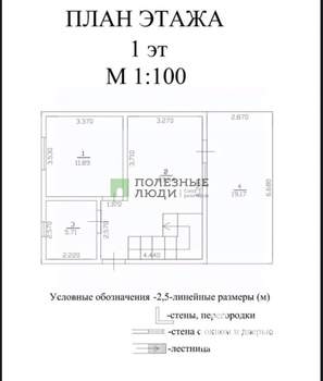 Дом 100м², 2-этажный, участок 3 сот.  