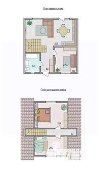 Дом 83м&sup2;, 2-этажный, участок 6 сот.  