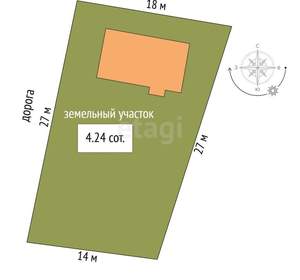 Дача 82м², 2-этажный, участок 4 сот.  