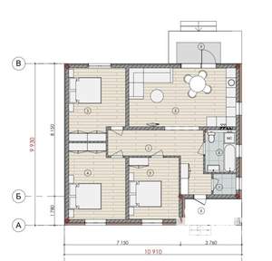 Дом 118м&sup2;, 1-этажный, участок 5 сот.  