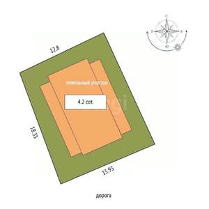 Дом 295м&sup2;, 3-этажный, участок 4 сот.  