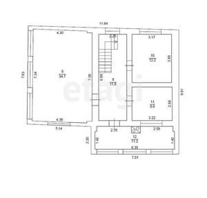 Дом 144м², 2-этажный, участок 6 сот.  