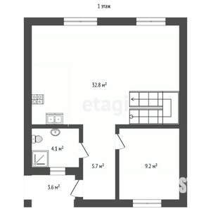 Дом 110м&sup2;, 2-этажный, участок 5 сот.  