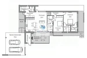 Коттедж 160м², 1-этажный, участок 9 сот.  