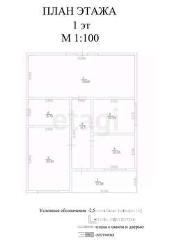 Дом 128м&sup2;, 1-этажный, участок 8 сот.  