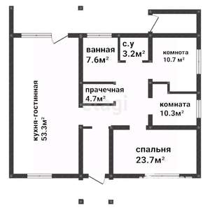 Дом 181м², 1-этажный, участок 6 сот.  