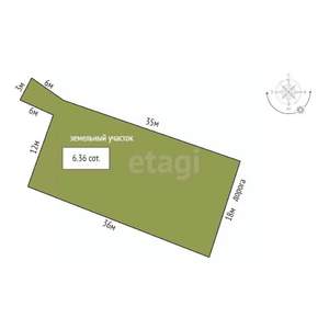 Дом 133м&sup2;, 3-этажный, участок 6 сот.  