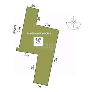 Дом 100м&sup2;, 1-этажный, участок 5 сот.  