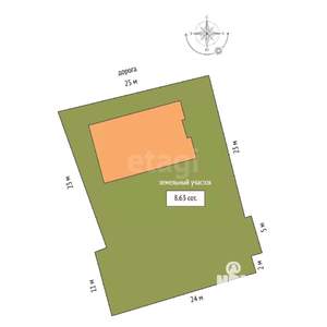 Дом 195м&sup2;, 2-этажный, участок 9 сот.  