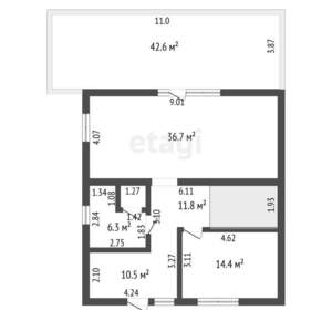 Дом 261м², 3-этажный, участок 8 сот.  