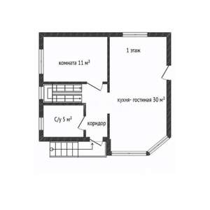 Дом 100м&sup2;, 1-этажный, участок 3 сот.  