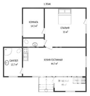 Дом 277м&sup2;, 2-этажный, участок 4 сот.  