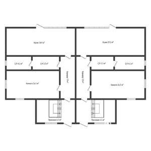 Таунхаус 240м&sup2;, 2-этажный, участок 4 сот.  