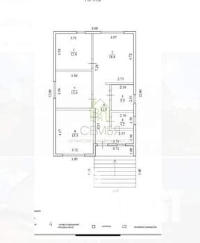 Дом 105м², 1-этажный, участок 5 сот.  