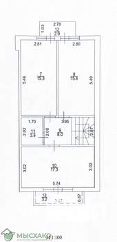 Таунхаус 120м², 2-этажный, участок 1 сот.  