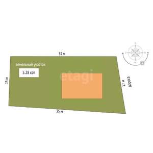 Дом 83м&sup2;, 1-этажный, участок 5 сот.  