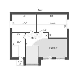 Дом 130м&sup2;, 2-этажный, участок 5 сот.  