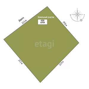 Дом 44м&sup2;, 1-этажный, участок 3 сот.  