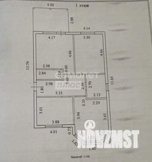 Дом 100м&sup2;, 1-этажный, участок 5 сот.  