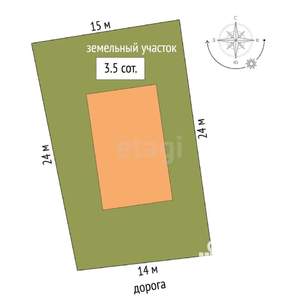 Дом 166м&sup2;, 2-этажный, участок 4 сот.  