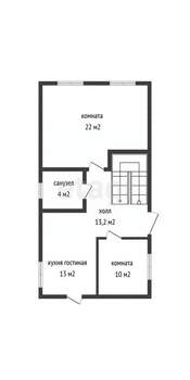 Дом 125м&sup2;, 2-этажный, участок 3 сот.  