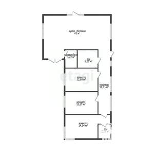 Дом 104м&sup2;, 1-этажный, участок 4 сот.  