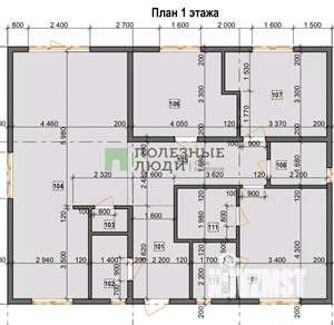 Дом 130м&sup2;, 1-этажный, участок 6 сот.  