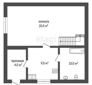 Дом 90м&sup2;, 2-этажный, участок 3 сот.  