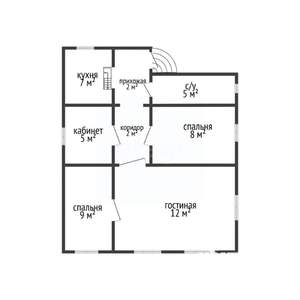 Дом 50м&sup2;, 1-этажный, участок 5 сот.  