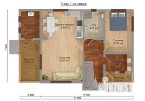 Дом 160м&sup2;, 2-этажный, участок 8 сот.  