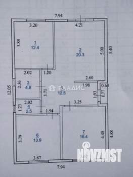 Дом 87м², 2-этажный, участок 6 сот.  