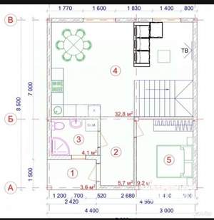 Дом 110м², 2-этажный, участок 5 сот.  