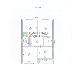 Дом 160м&sup2;, 2-этажный, участок 6 сот.  