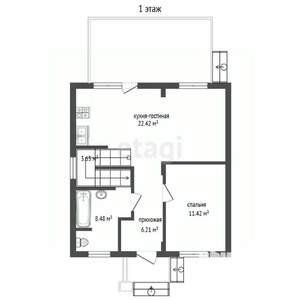 Дом 87м&sup2;, 2-этажный, участок 3 сот.  