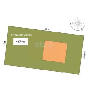 Дом 72м&sup2;, 2-этажный, участок 5 сот.  