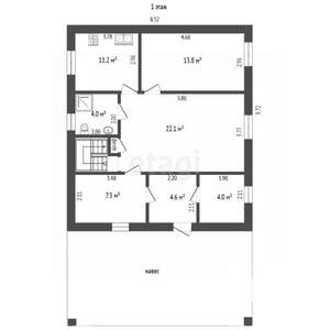 Дом 67м&sup2;, 1-этажный, участок 6 сот.  