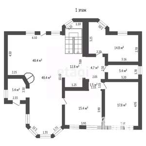 Дом 254м², 2-этажный, участок 8 сот.  