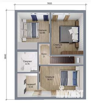 Дом 150м&sup2;, 2-этажный, участок 11 сот.  