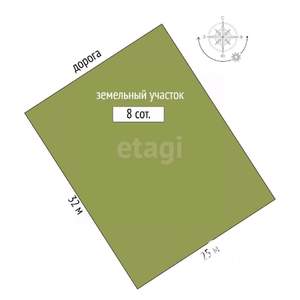 Дом 180м&sup2;, 2-этажный, участок 8 сот.  