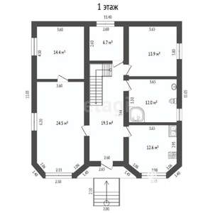 Дом 217м&sup2;, 2-этажный, участок 5 сот.  