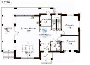 Коттедж 515м², 2-этажный, участок 16 сот.  