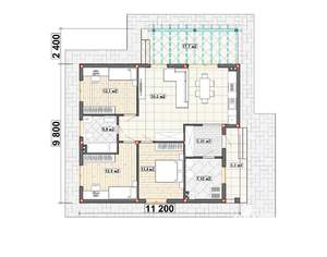 Дом 94м², 1-этажный, участок 5 сот.  