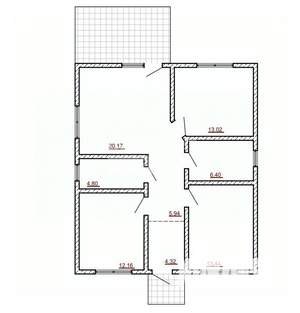 Дом 93м&sup2;, 1-этажный, участок 4 сот.  