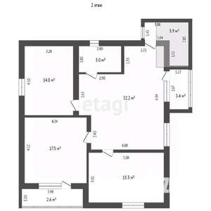 Дом 208м&sup2;, 2-этажный, участок 8 сот.  