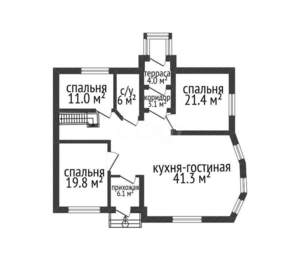Дом 240м², 2-этажный, участок 6 сот.  